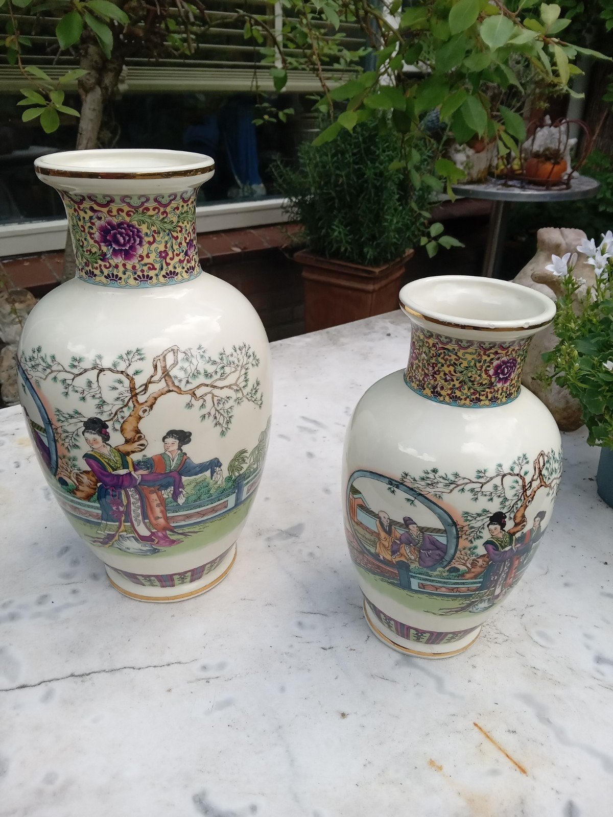 2 Japanse vaasjes, Ophalen of Verzenden, Zo goed als nieuw, Overige kleuren, Glas