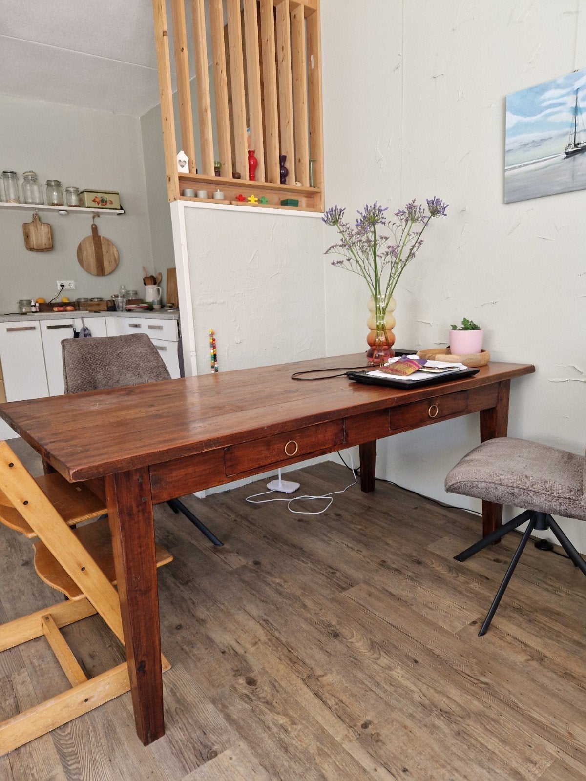 Houten tafel, Ophalen, Gebruikt, 50 tot 100 cm, 50 tot 100 cm