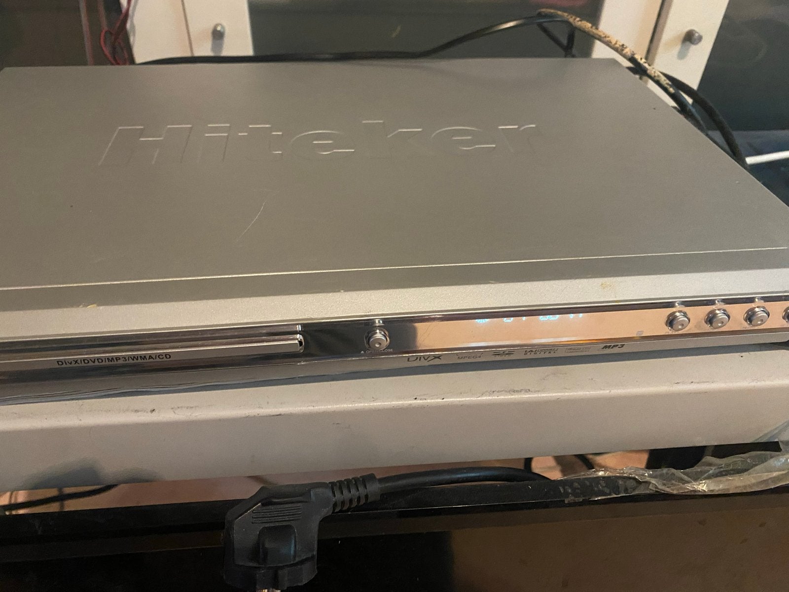 Hiteker DVD-speler DV-950 - Zilverkleurig, Audio, Tv en Foto, Ophalen of Verzenden, Gebruikt, Dvd-speler, Overige merken