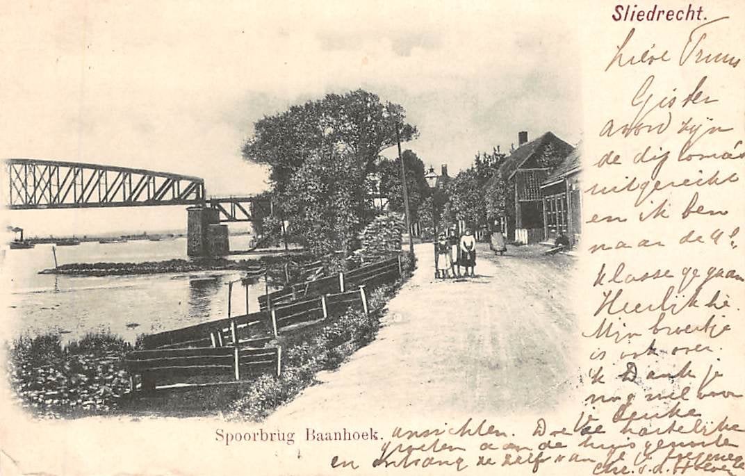 Sliedrecht Spoorbrug Baanhoek Spoorwegen Merwede, Ophalen of Verzenden, Voor 1920, Gelopen, Zuid-Holland