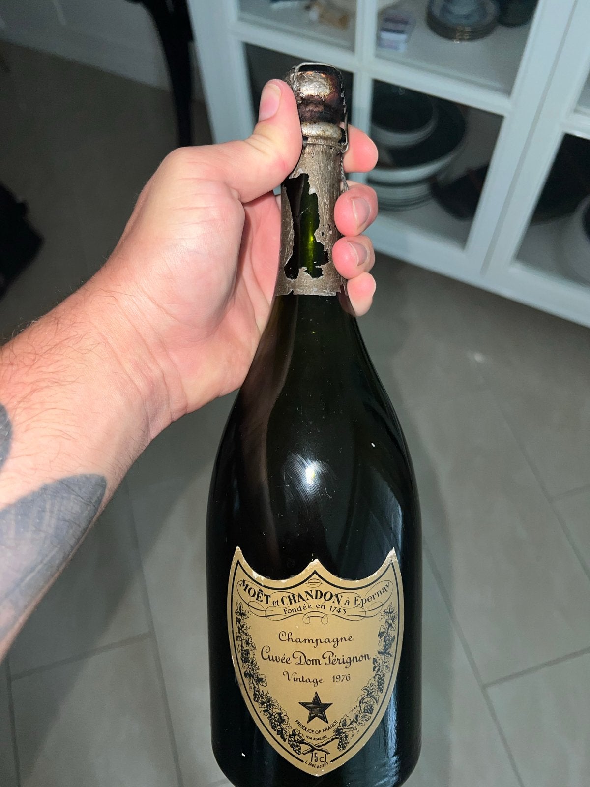 Dom Pérignon Vintage 1976 Champagne, Ophalen of Verzenden, Gebruikt, Frankrijk, Champagne