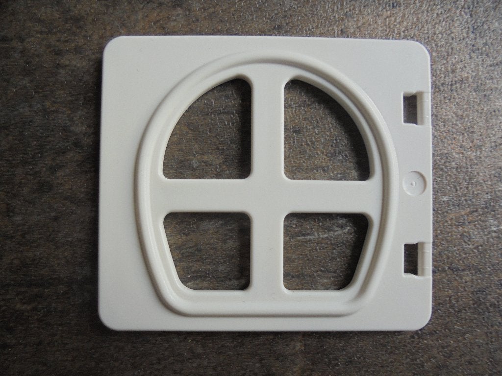 Lego Duplo D/W Pane 1x4x3 with 4 Rounded Panes (zie foto's), Ophalen of Verzenden, Gebruikt, Losse stenen, Duplo