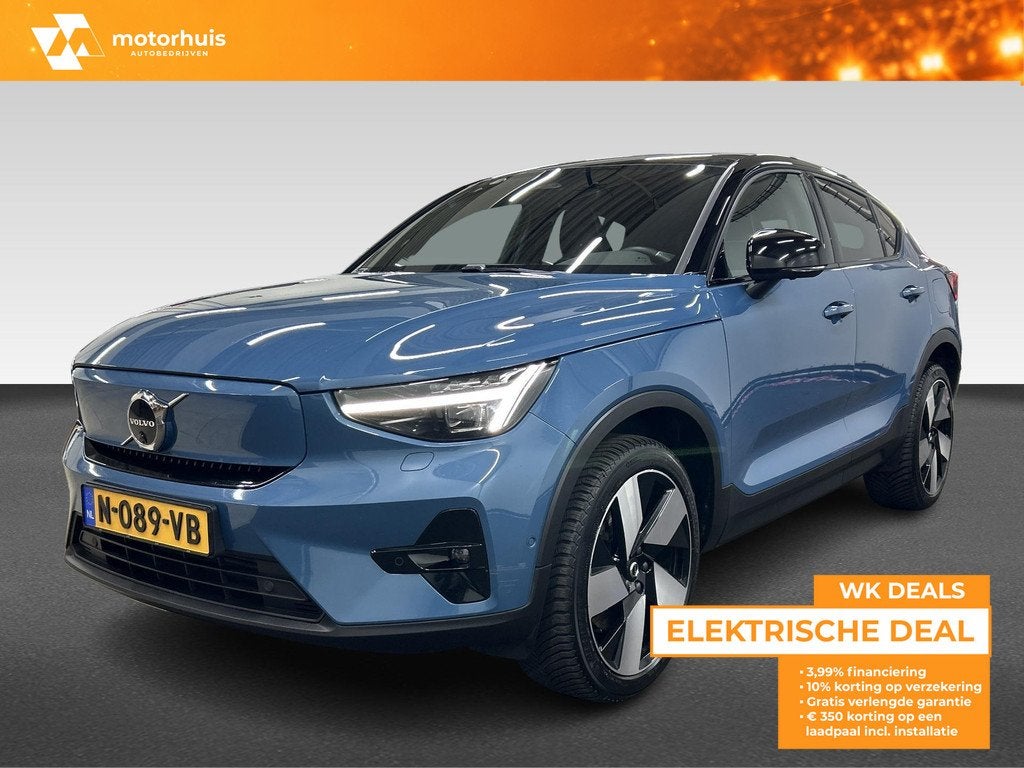 Volvo C40 Recharge Twin Pure electric 78kWh Intro Edition, Zwart, Blauw, Origineel Nederlands, 408 pk