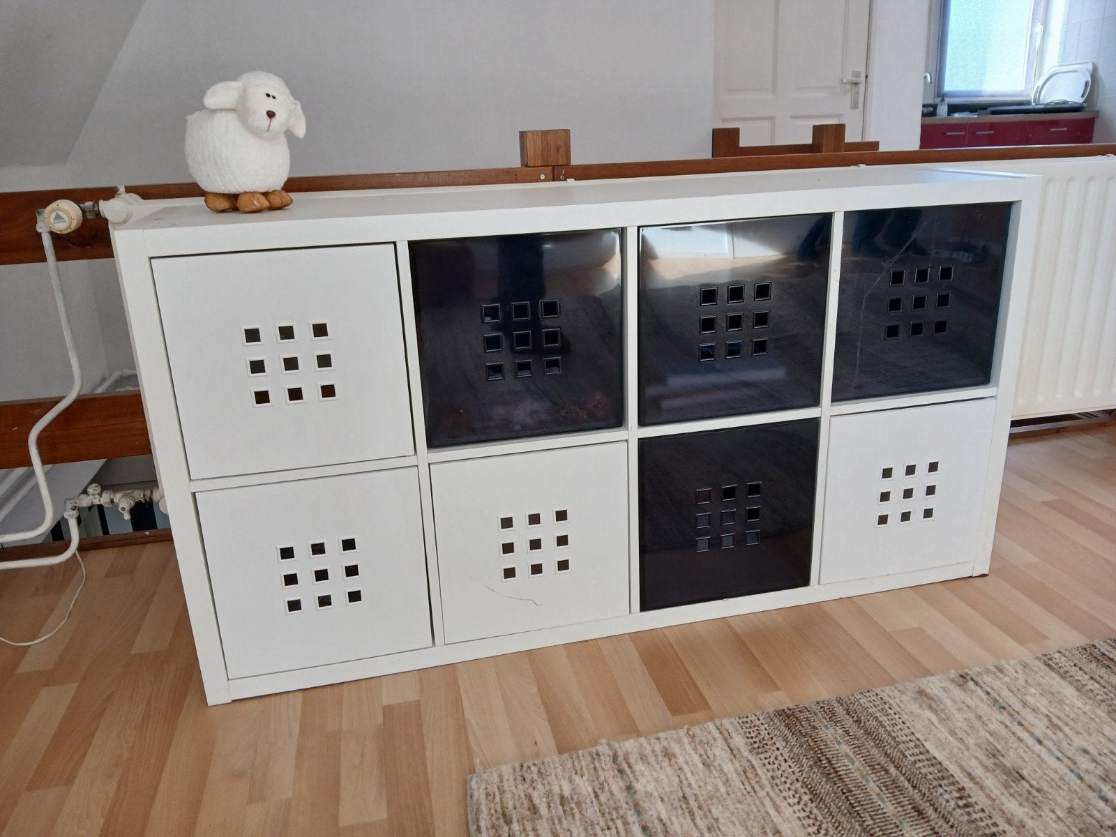 ikea kallax met 8 inzetbakken, Ophalen, Gebruikt, 100 tot 150 cm, 5 laden of meer