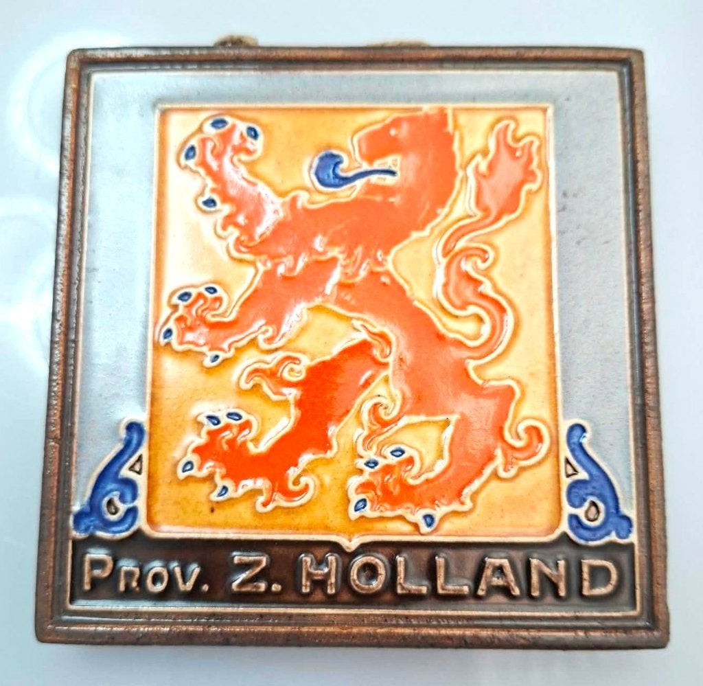 Prachtige Westraven Cloisonne Tegel Prov. Z. Holland, Antiek en Kunst, Ophalen of Verzenden