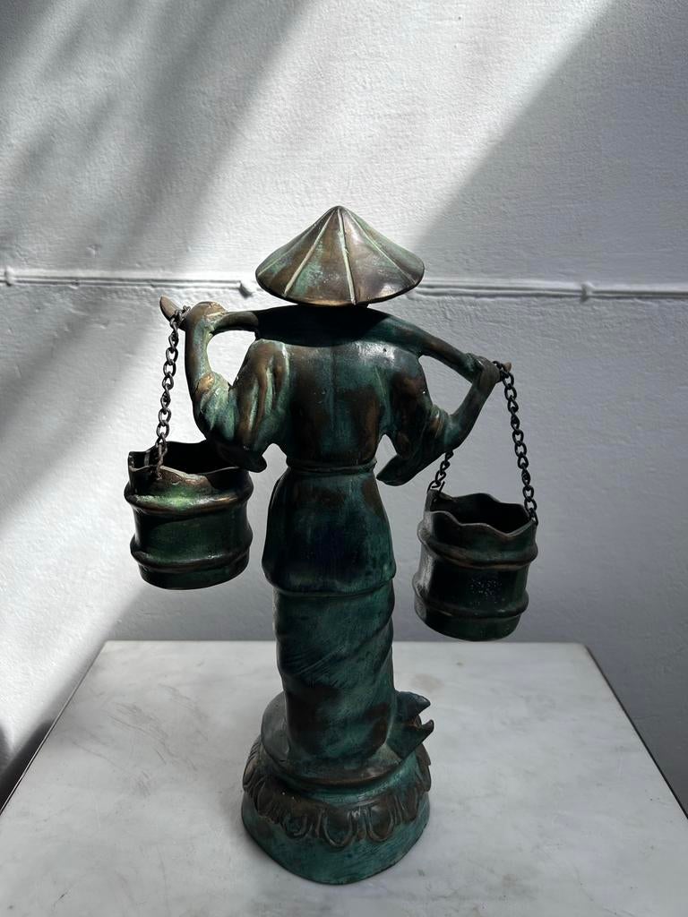 Vintage Chinese Waterdrager, Ophalen of Verzenden, Gebruikt, Mens