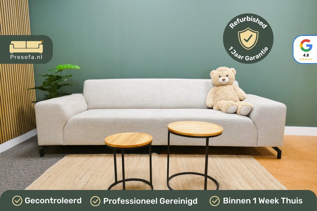 Montèl Romero 3 Zits Beige [Refurbished], 250 tot 300 cm, -, -, Driepersoons