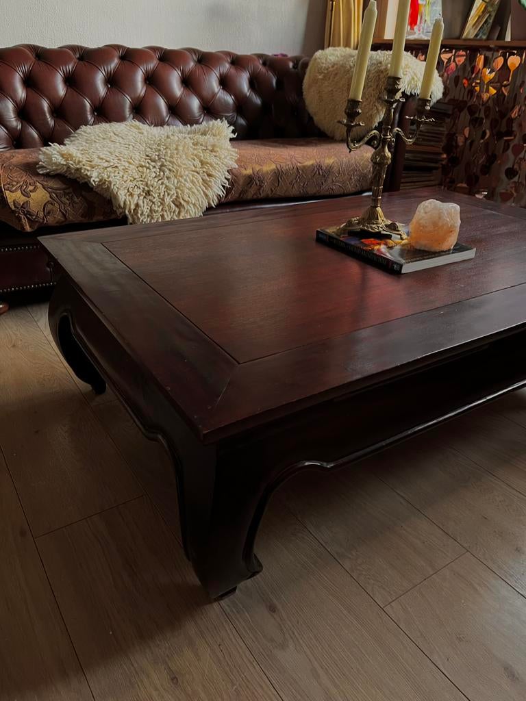 Prachtige opium salontafel, Ophalen, 100 tot 150 cm, 50 tot 100 cm, Zo goed als nieuw