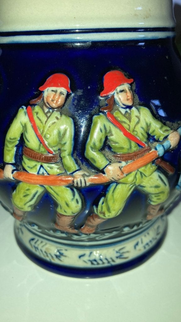 Stein Duitse Brandweer bier Dem Nachsten Zur Wehr, Antiek en Kunst, Curiosa en Brocante, Ophalen