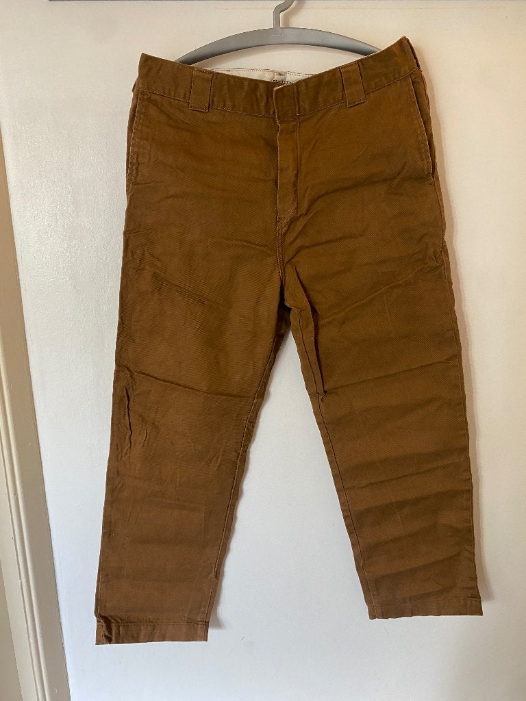 Carhartt Golden Brown Trousers - Size 32, Carhartt, Ophalen of Verzenden, Zo goed als nieuw, Goud