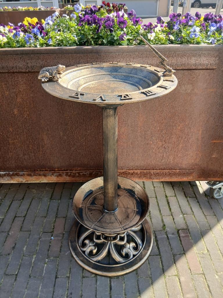 Kunststof Waterschaal met zonnewijzer voor Vogels, Info@wielink.com, Nieuw, Ophalen of Verzenden, Nederland