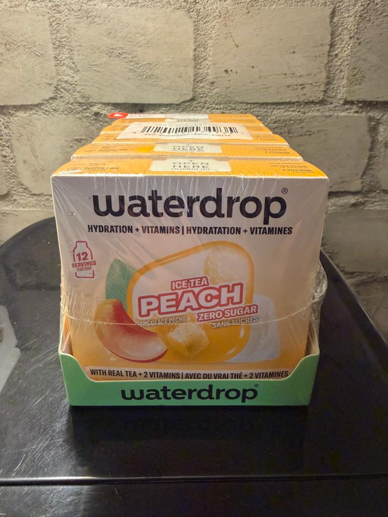 Waterdrop Ice Tea Peach Microdrink nieuw 6x12 THT 30-4-27, Ophalen of Verzenden