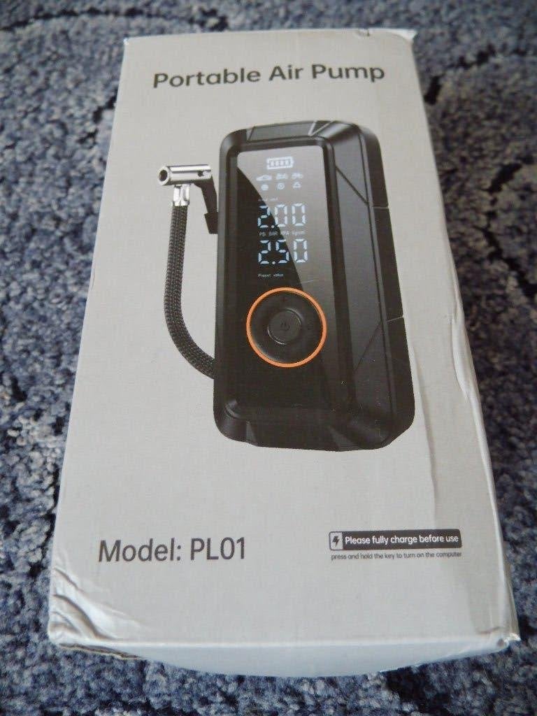Portable luchtcompressor air pump auto fiets, Ophalen of Verzenden, Nieuw