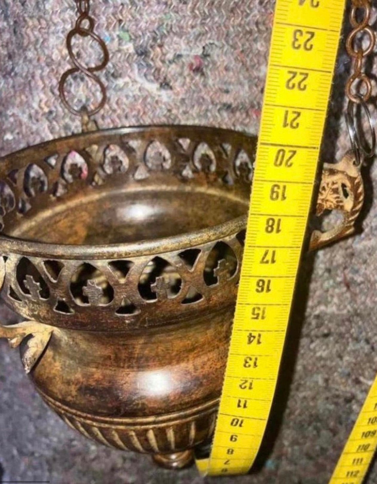 GOD’S LAMPJE,ANTIEKE PRACHTIGE KOPEREN UITVOERING!!, Ophalen of Verzenden
