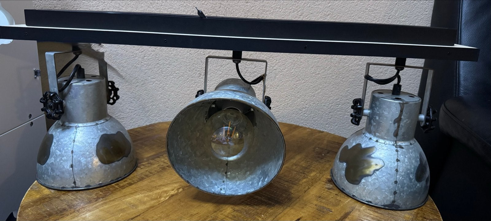 EGLO Trend&Vintage Plafondlamp - 3-lichts, Metaal, Ophalen, Nieuw, Hout, E27 (groot)