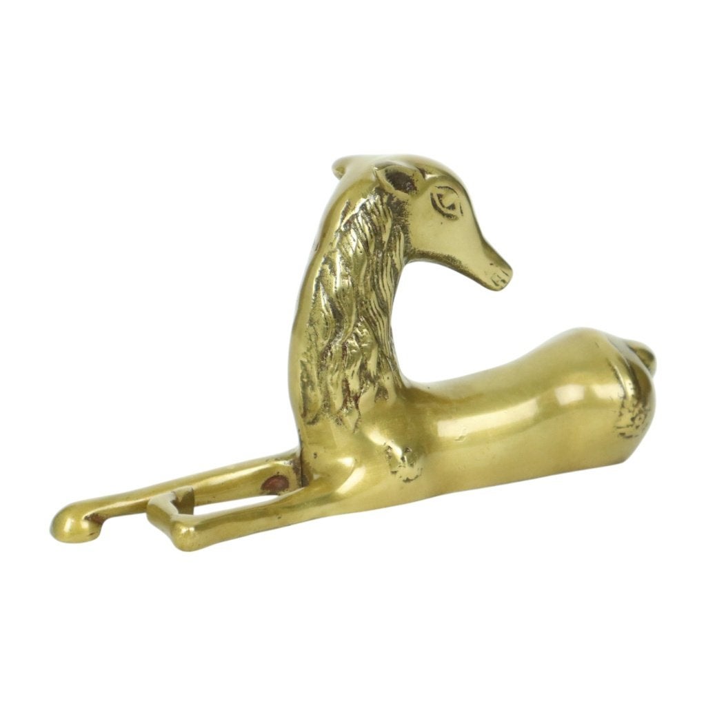 Herten Beeld Sculptuur Messing Liggend Hert Sarreid Ltd, Ophalen of Verzenden, Gebruikt, Dier