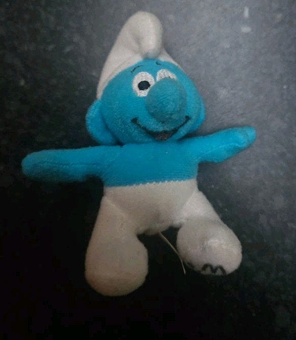 Smurf knuffeltje McDonald's uit 2000, Ophalen of Verzenden, Gebruikt, Overige Smurfen, Poppetje, Figuurtje of Knuffel