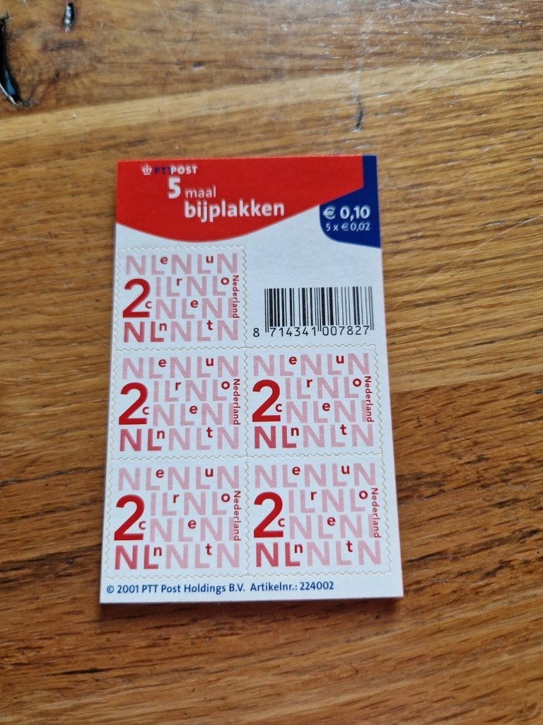 Nederland postfris jaar 2001 nr v2034a PPT Post, Verzenden, Na 1940, Postfris