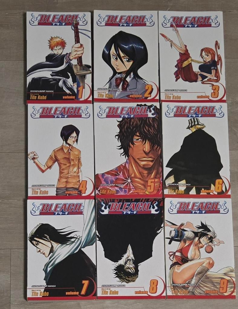 Bleach manga volumes 1-9, Boeken, Strips | Comics, Amerika, Zo goed als nieuw, Meerdere comics, Tite Kubo