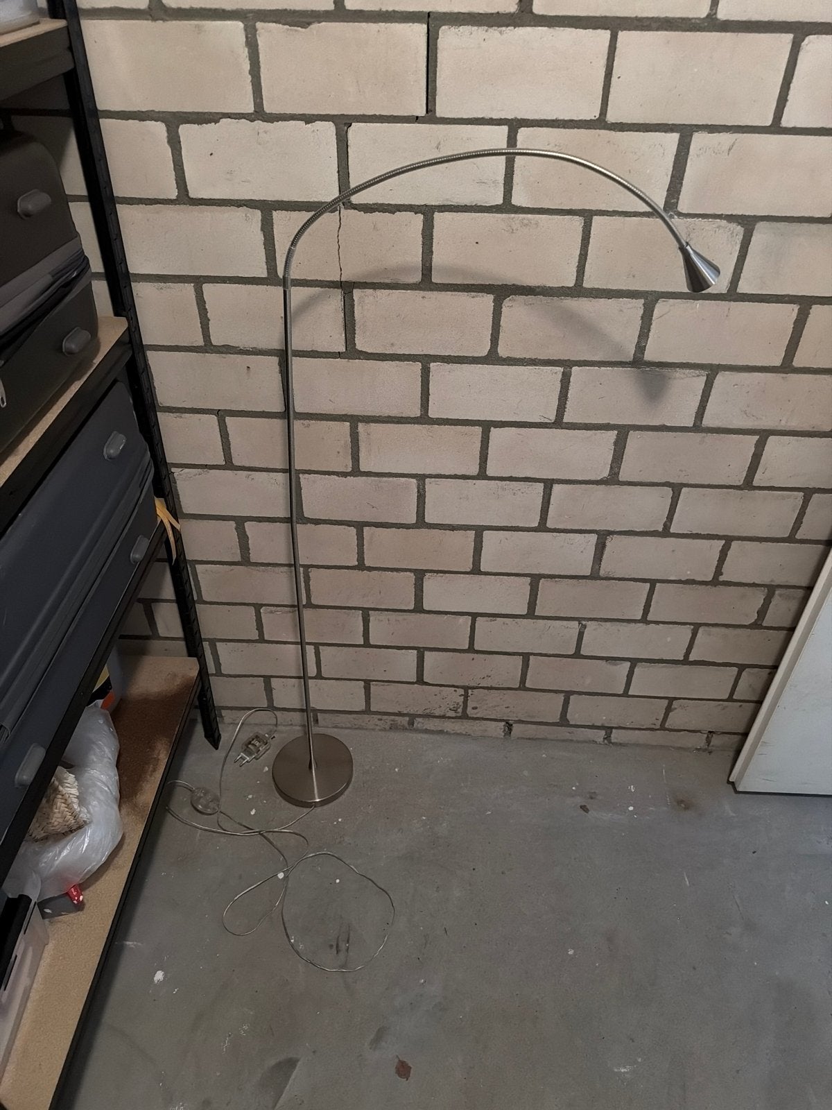 Moderne booglamp - Staande lamp met E27 fitting, Ophalen, Gebruikt, E27 (groot), Metaal