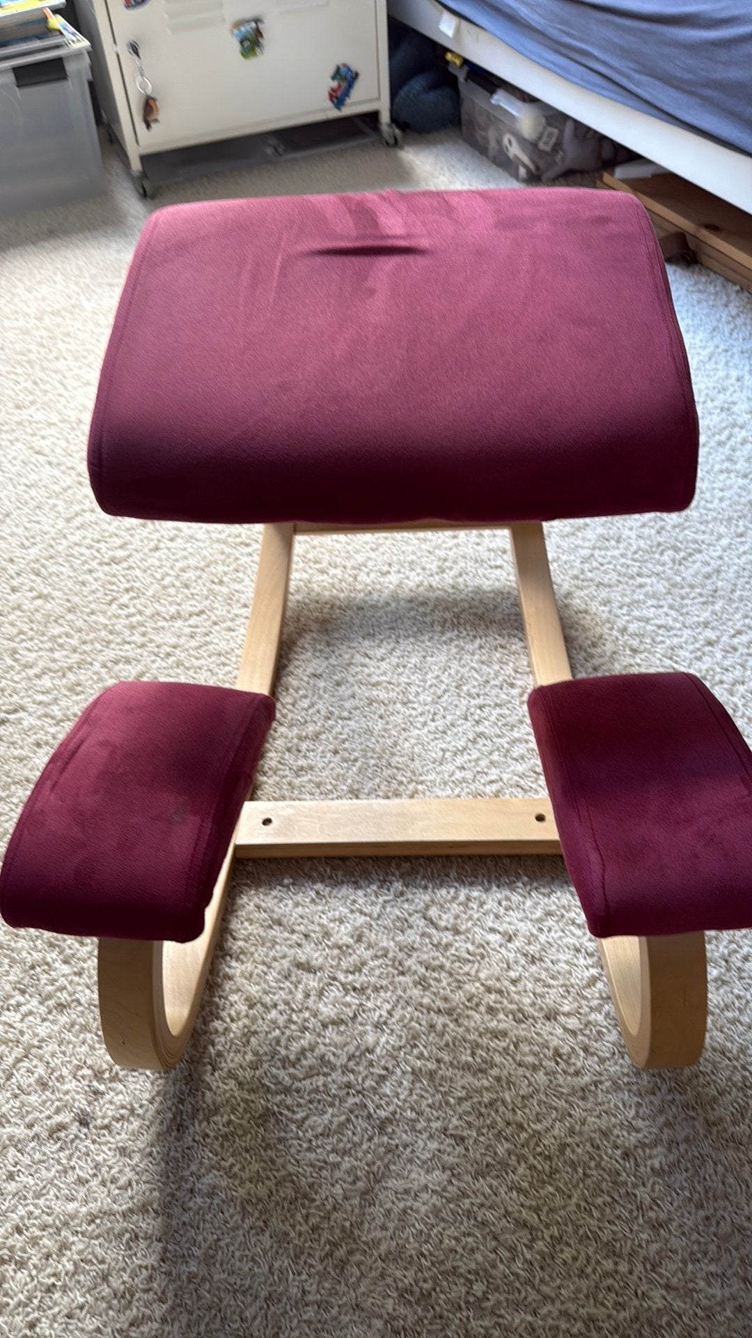 Ergonomische balans kniestoel, Ophalen, Gebruikt, Eén, Rood