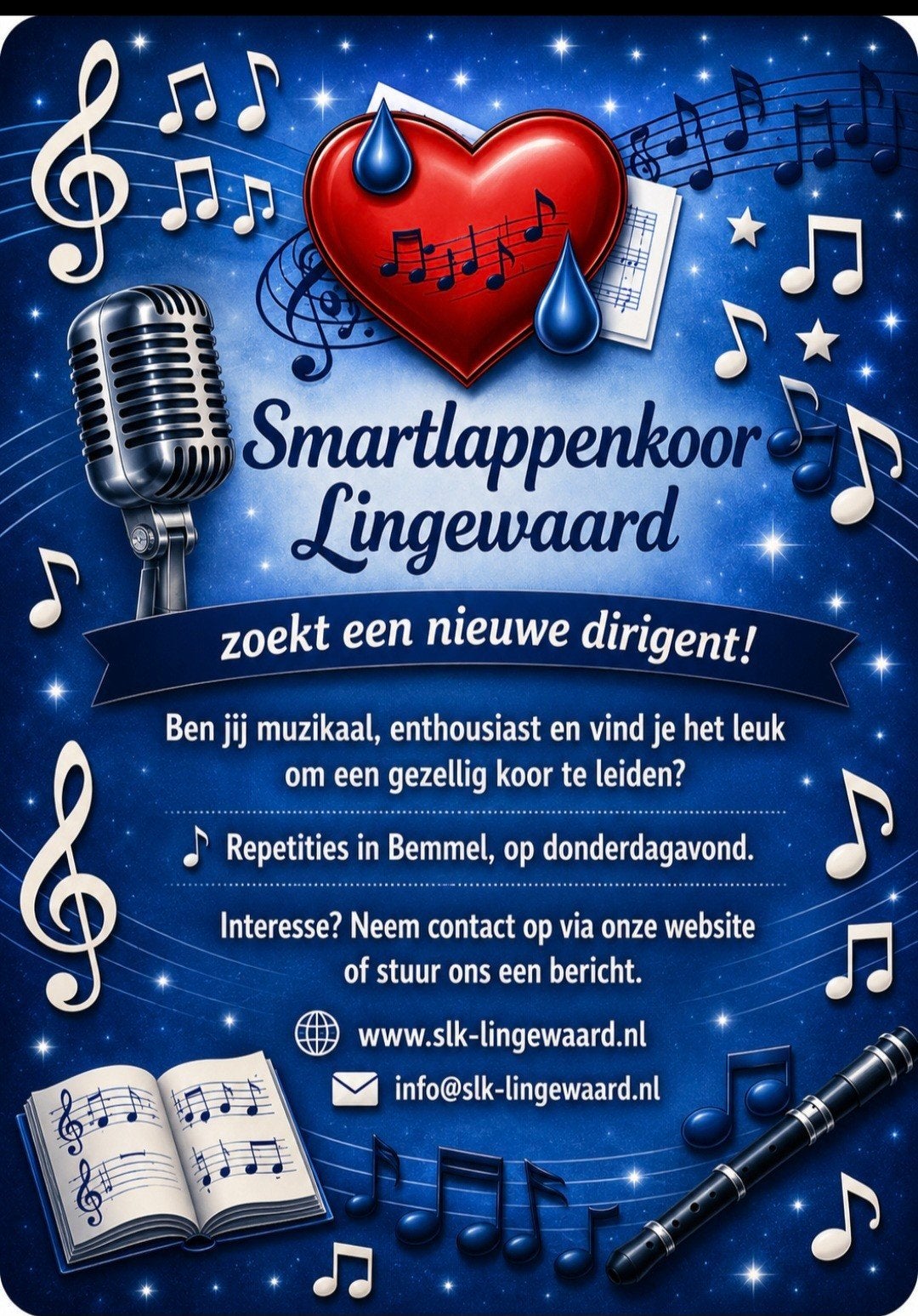 Op zoek na een dirigent in Bemmel, Ophalen of Verzenden