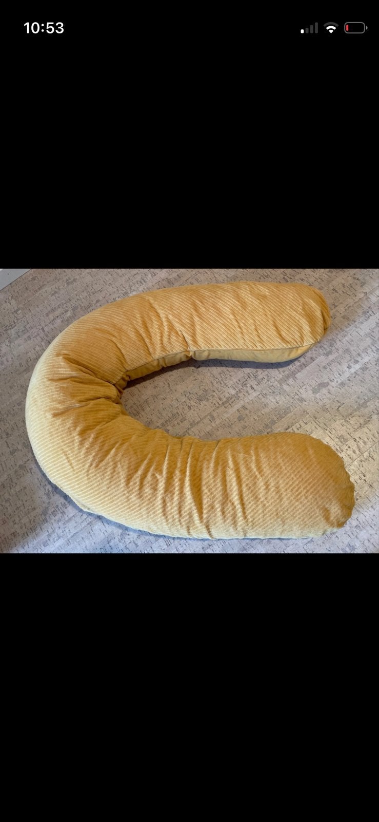 voedingskussen met 2 afneembare hoezen, bruin en geel, Wasbaar, Gebruikt, Ophalen of Verzenden, Kussen