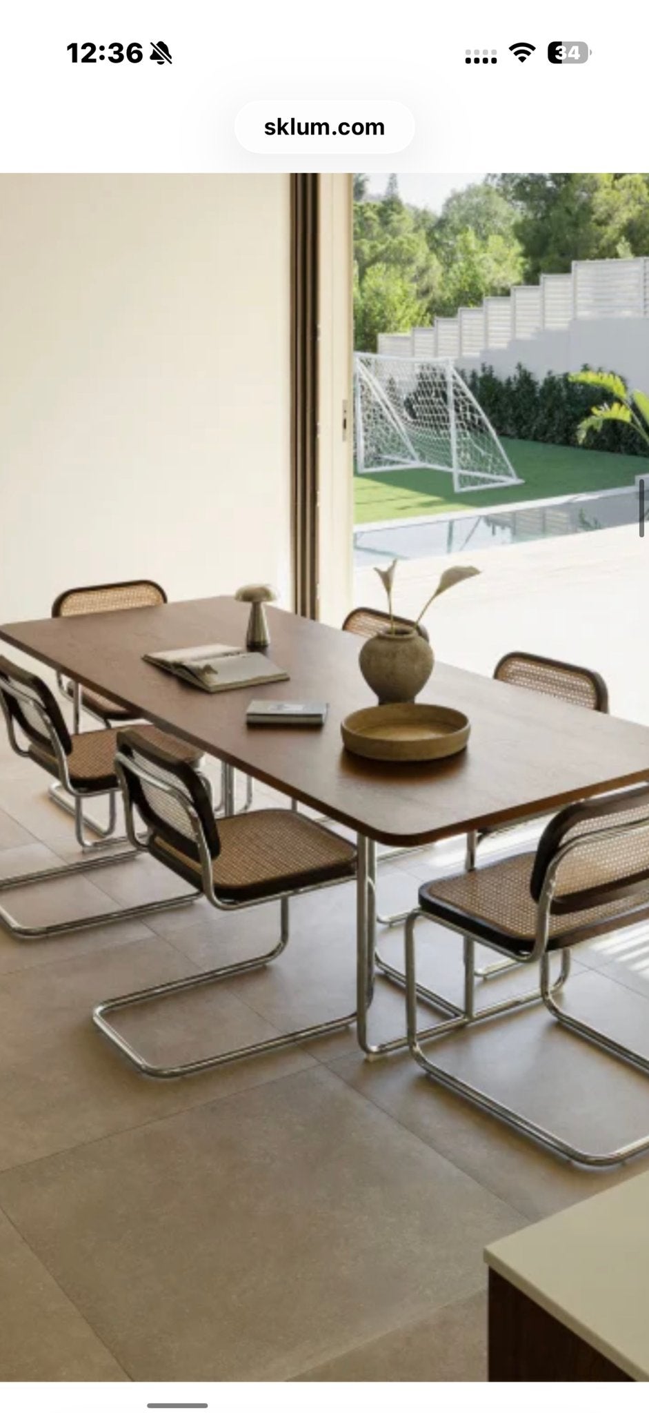 Sklum eettafel 240 cm - Goede staat, Huis en Inrichting, Tafels | Eettafels, Ophalen, Gebruikt, 200 cm of meer, 50 tot 100 cm