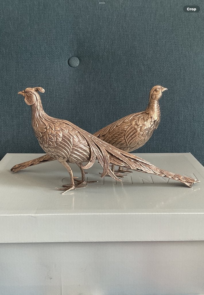 Paar zilveren fazanten, Ophalen of Verzenden, Zilver