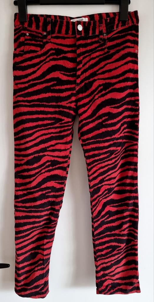 Isabel Marant Étoile Rode Zebraprint Jeans Maat 36, Isabel Marant Étoile, Ophalen of Verzenden, Zo goed als nieuw, Maat 36 (S)