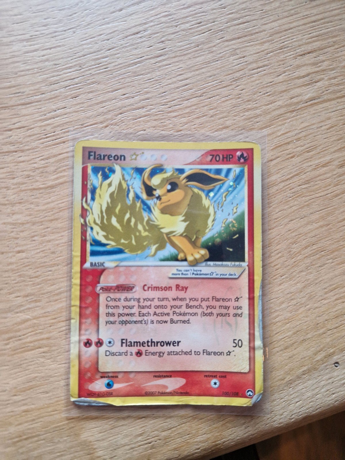 Flareon goldstar, Ophalen, Gebruikt, Losse kaart