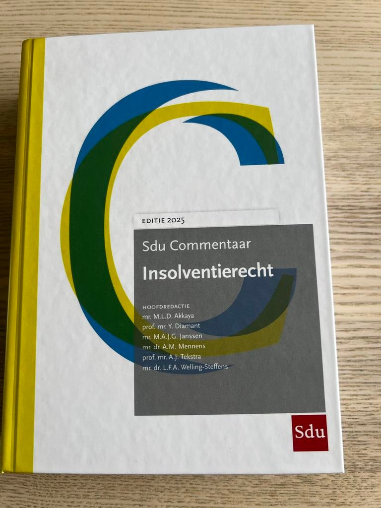 Sdu Commentaar Insolventierecht Editie 2025, Ophalen of Verzenden, Gamma, Nieuw, WO