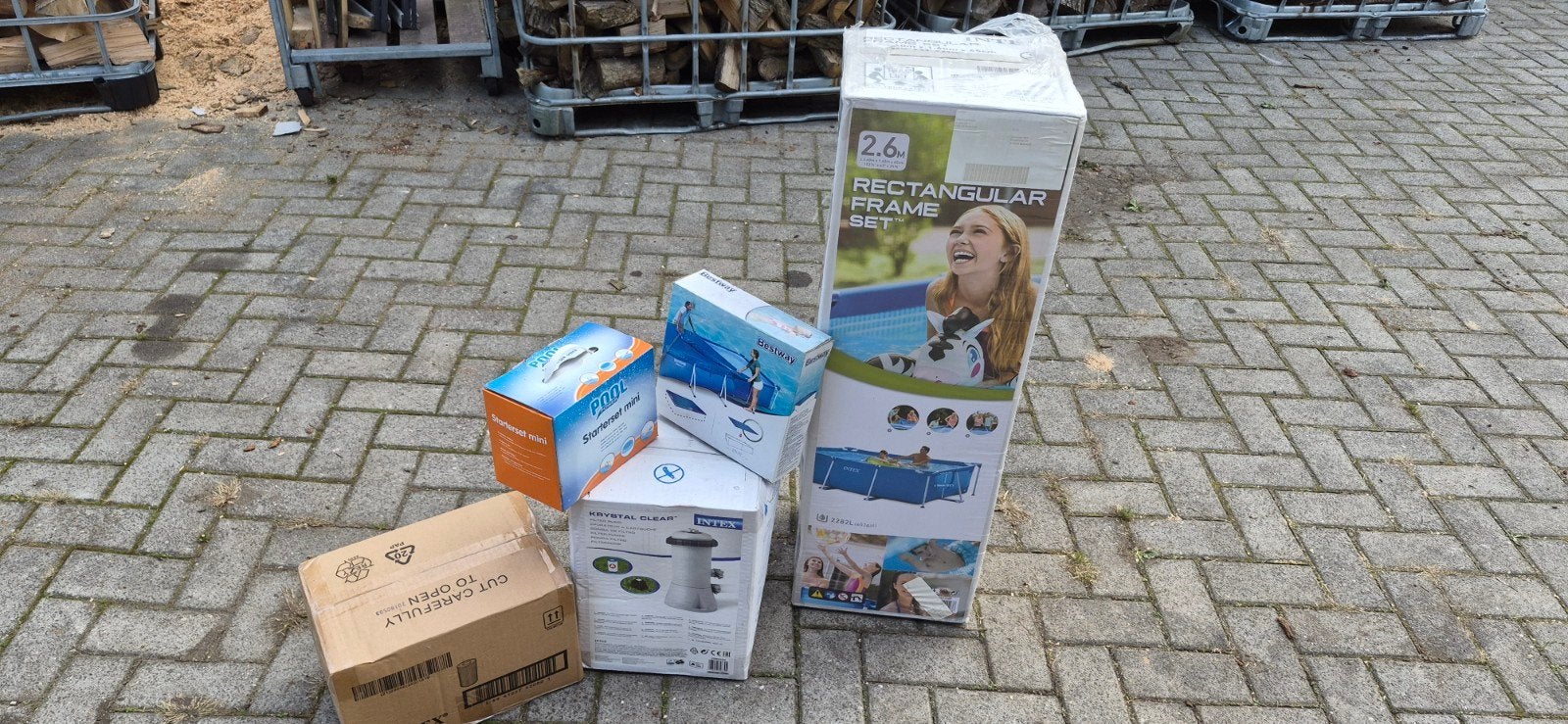 Zwembadpakket nieuw en compleet, Tuin en Terras, Ophalen, Minder dan 80 cm, Nieuw, Opzetzwembad
