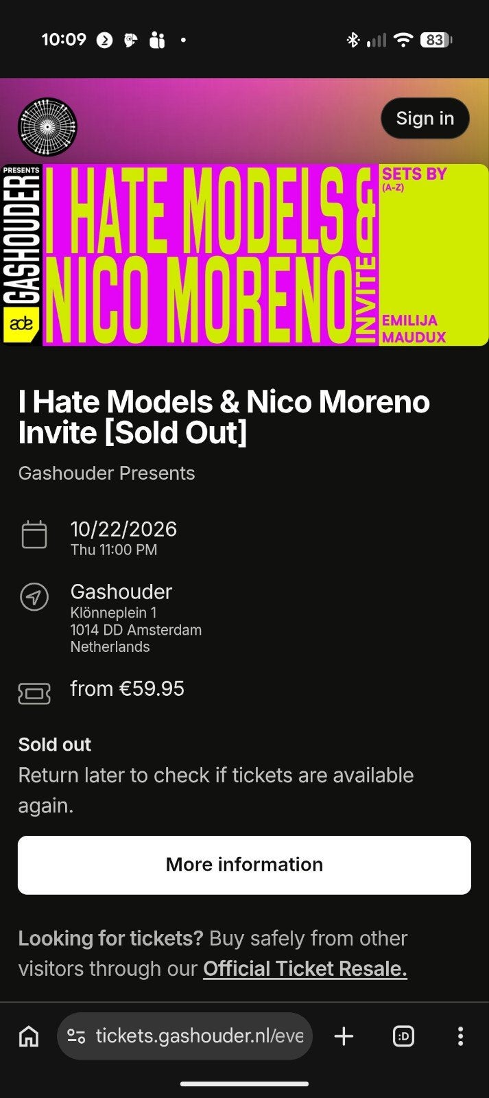 Nico Moreno I hate models, 2, Eén persoon