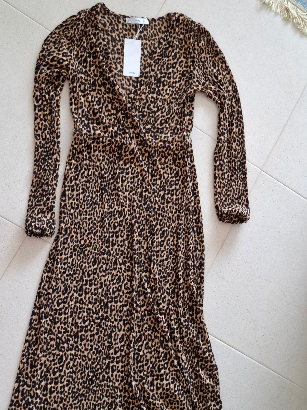 Panterprint maxi jurk. Lange dress. Shoeby. Mango. Eksept., Ophalen of Verzenden, Nieuw, Onder de knie