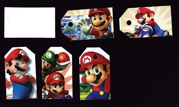 9610) mario labeltjes, Ophalen of Verzenden, Zo goed als nieuw
