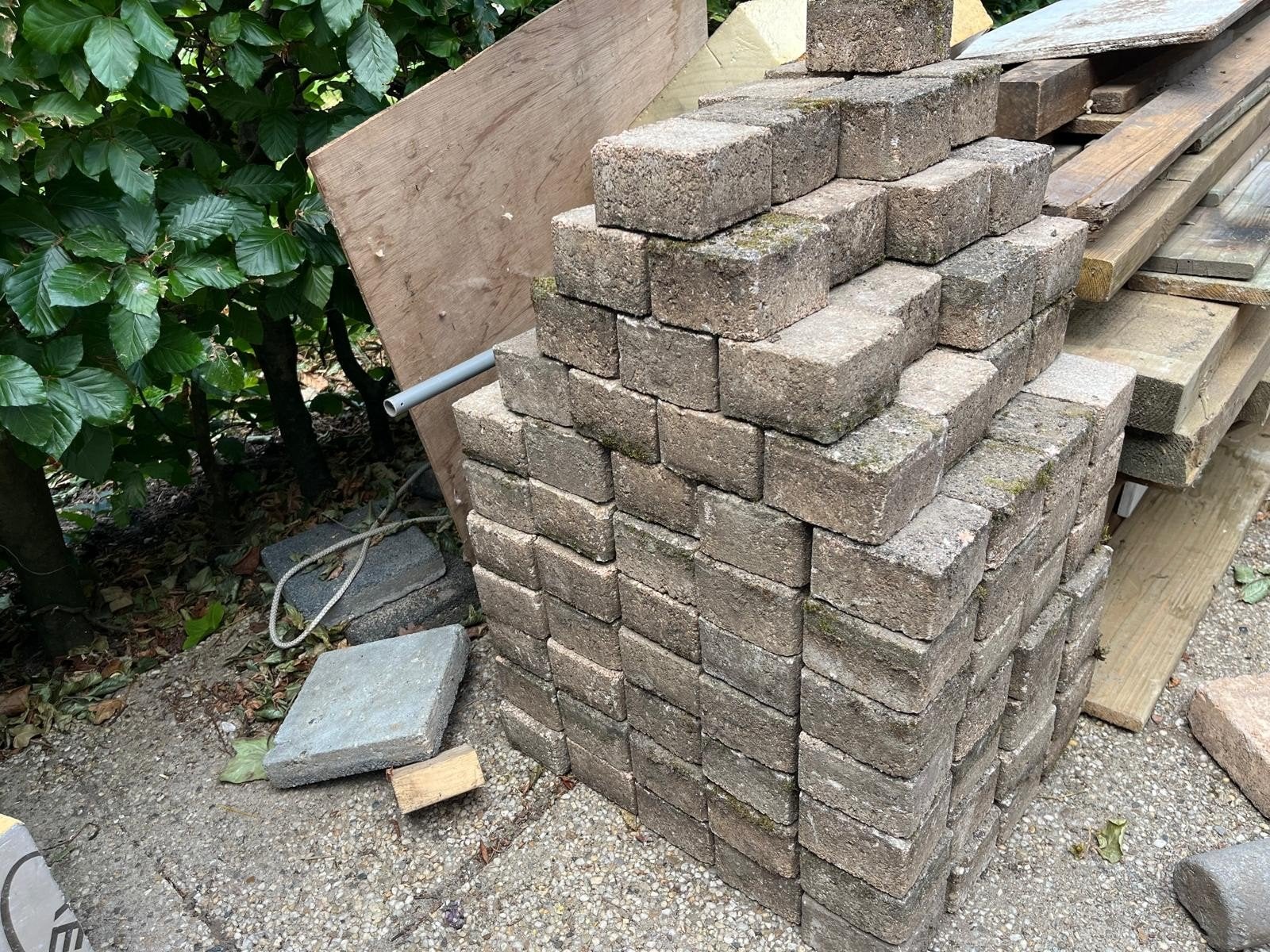 Betonklinkertjes 100 x 100 x 60 mm (10 x 10 x 6 cm) Gratis!, Tuin en Terras, Tegels en Klinkers, Ophalen, Beton, Klinkers