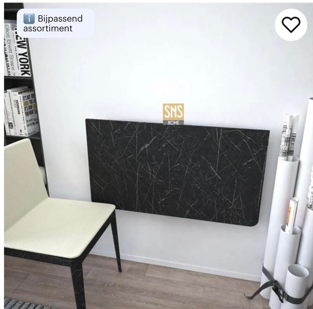 Handig uitklapbaar tafeltje voor kleine ruimtes, Ophalen, Kunststof, 50 tot 100 cm, Rechthoekig