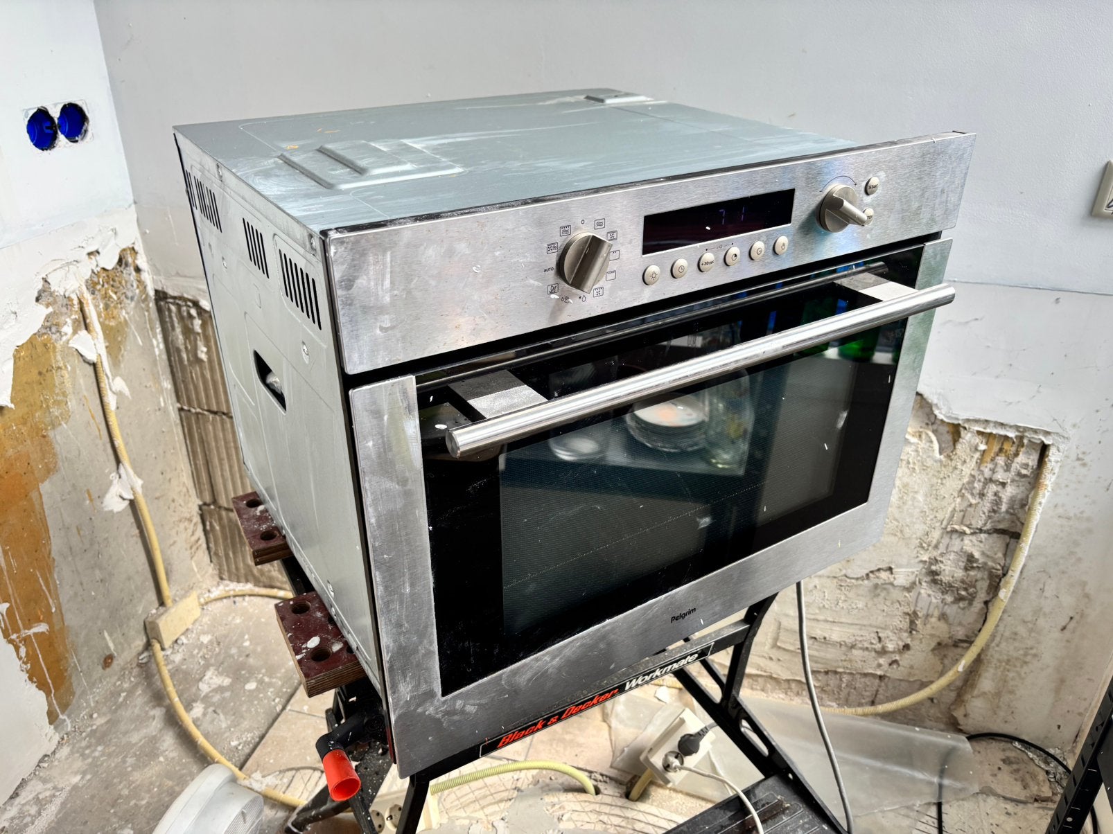 Pelgrim inbouw combi oven magnetron, Ophalen, 45 tot 50 cm, Gebruikt, Pelgrim