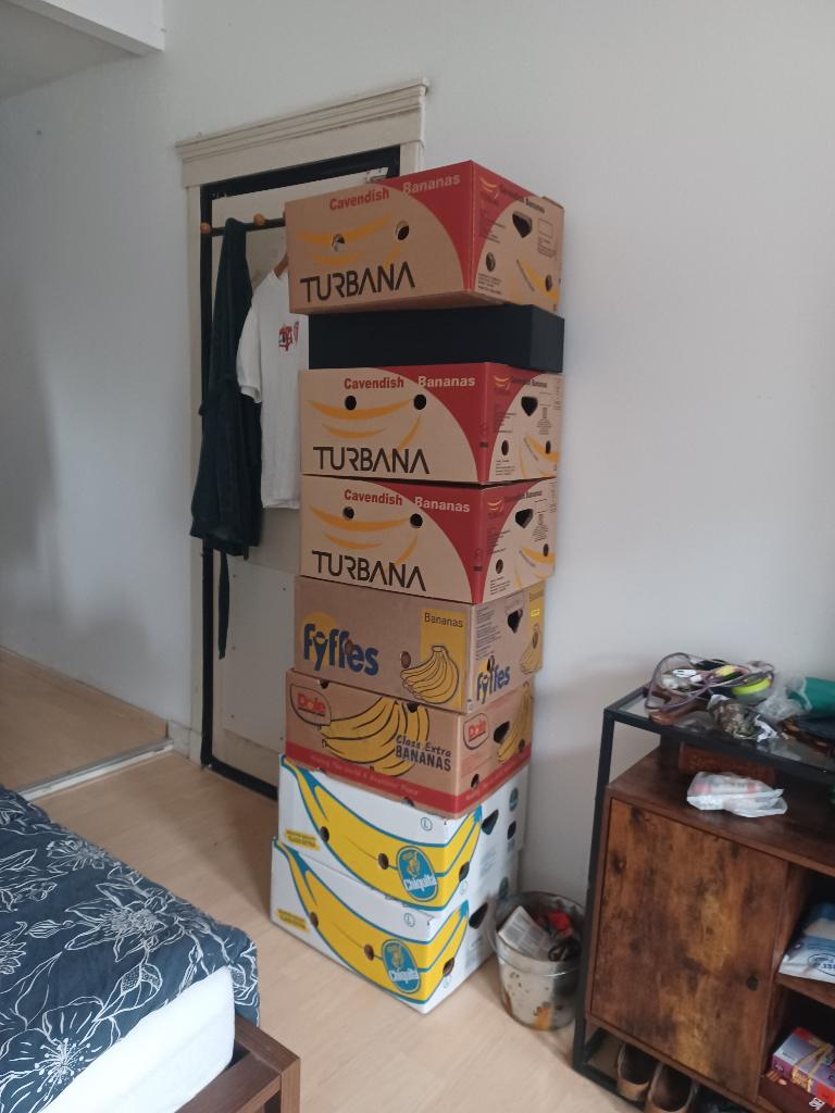 Verhuisdozen/ bananendozen, Ophalen, 50 tot 75 cm, Doos, 35 tot 50 cm