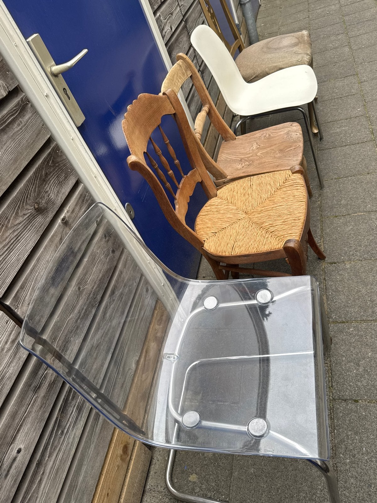 Diverse stoelen - set van 5, Ophalen, Gebruikt, Overige kleuren, Vijf, Zes of meer stoelen