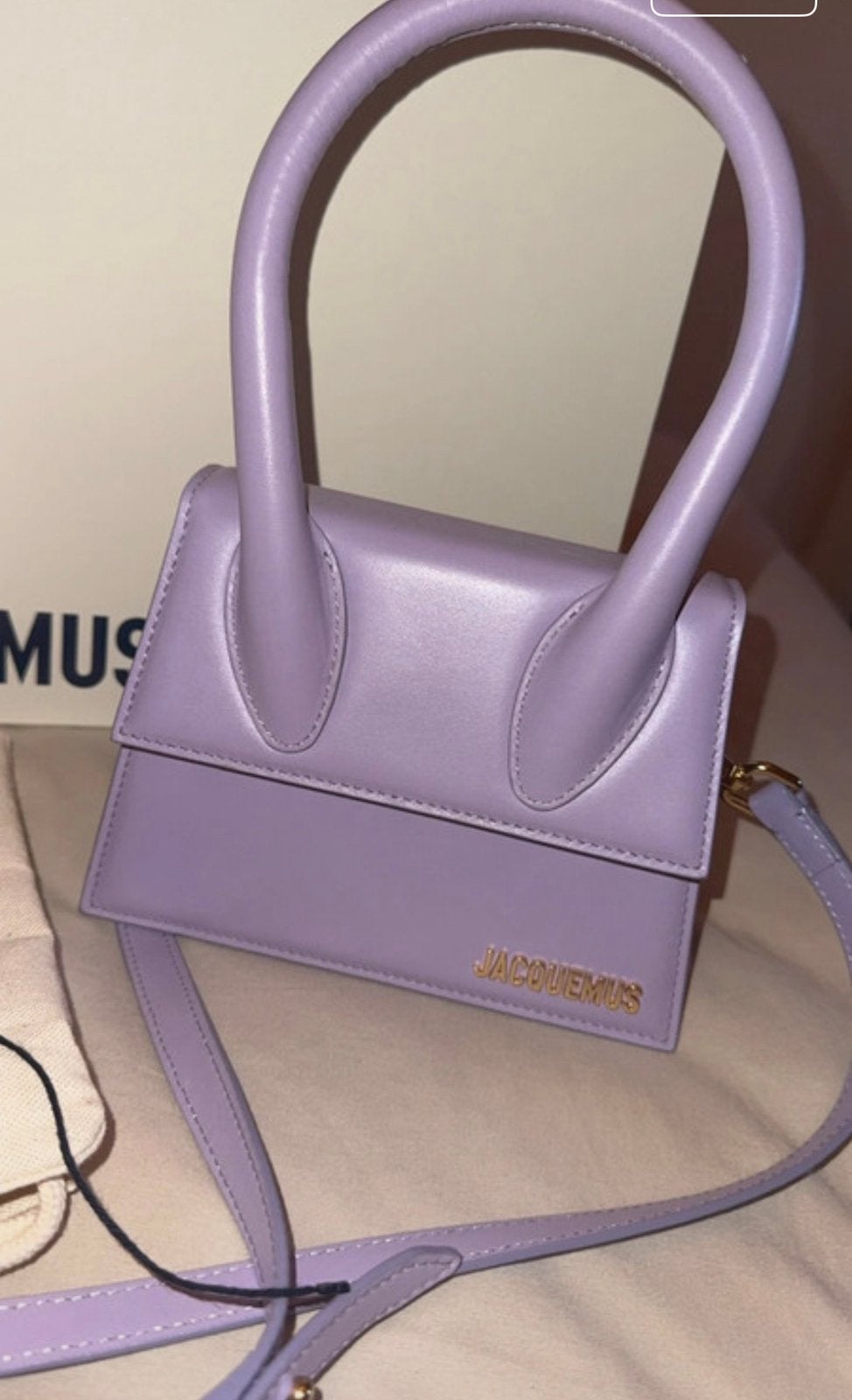 Jacquemus Le Chiquito handtas medium, Ophalen, Zo goed als nieuw, Paars, Handtas