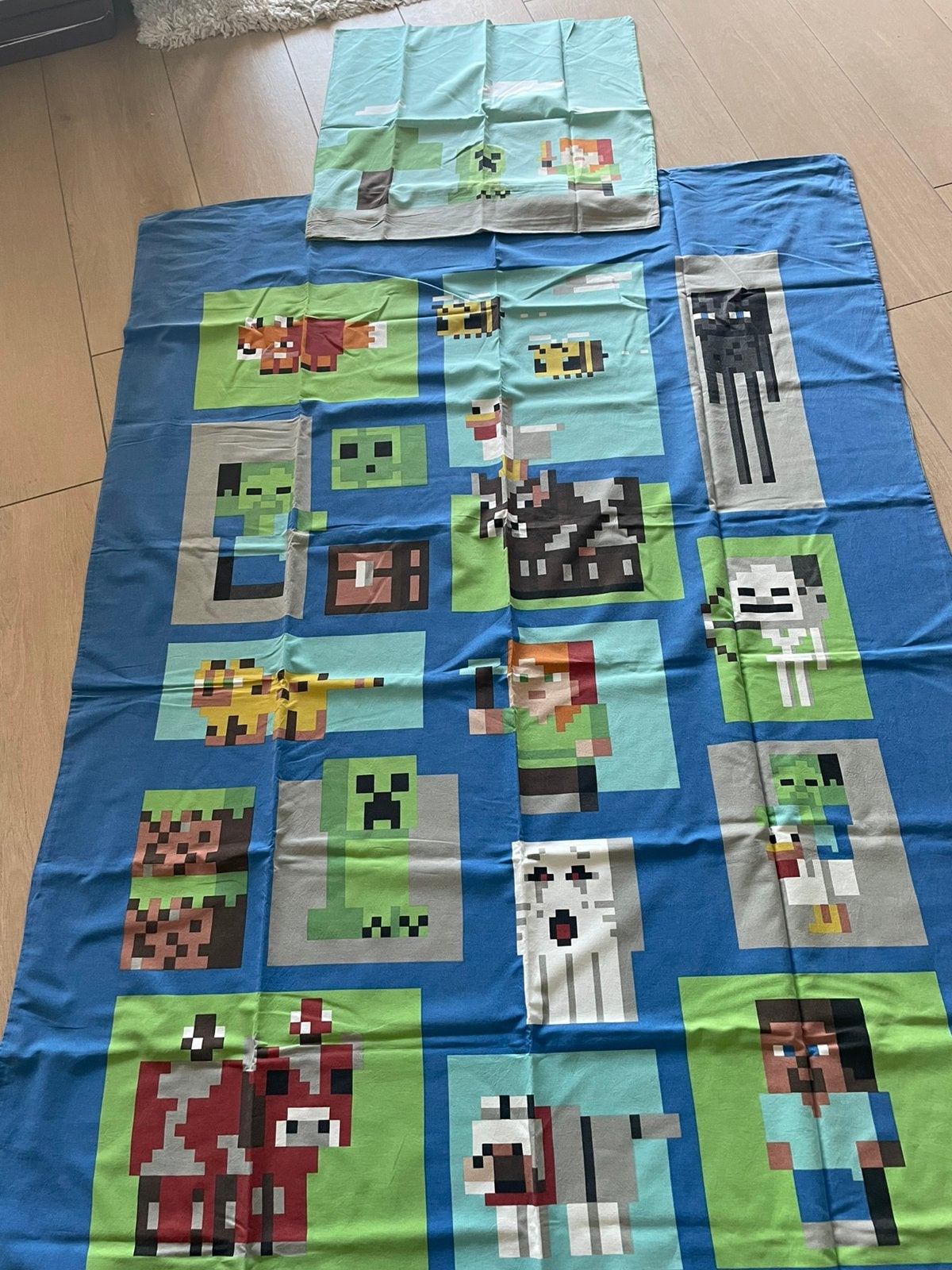 Minecraft dekbed 1-persoons, Ophalen of Verzenden, Overige kleuren, Jongetje of Meisje, Dekbedovertrek