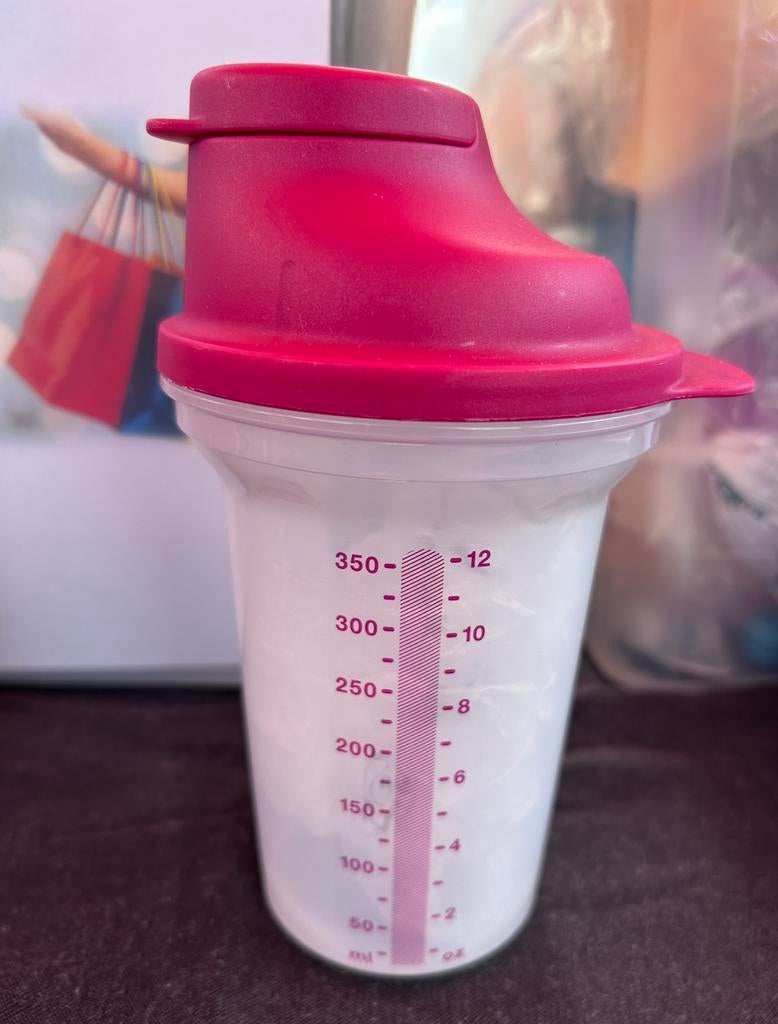 Tuppperware shaker 350 ml, Huis en Inrichting, Keuken | Tupperware, Nieuw, Beker of Kan, Wit, Ophalen