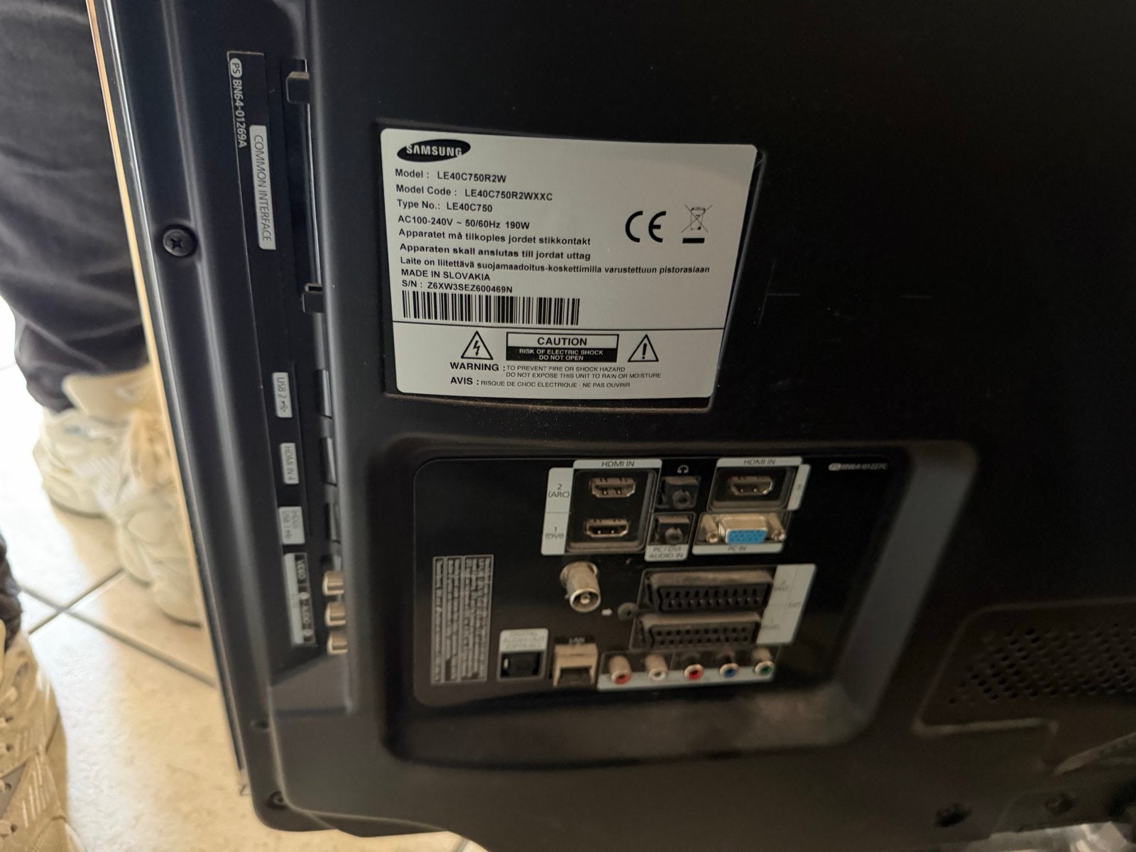 Oudere Samsung TV - Model LE40C750R2W, Ophalen, Gebruikt, LCD, Samsung