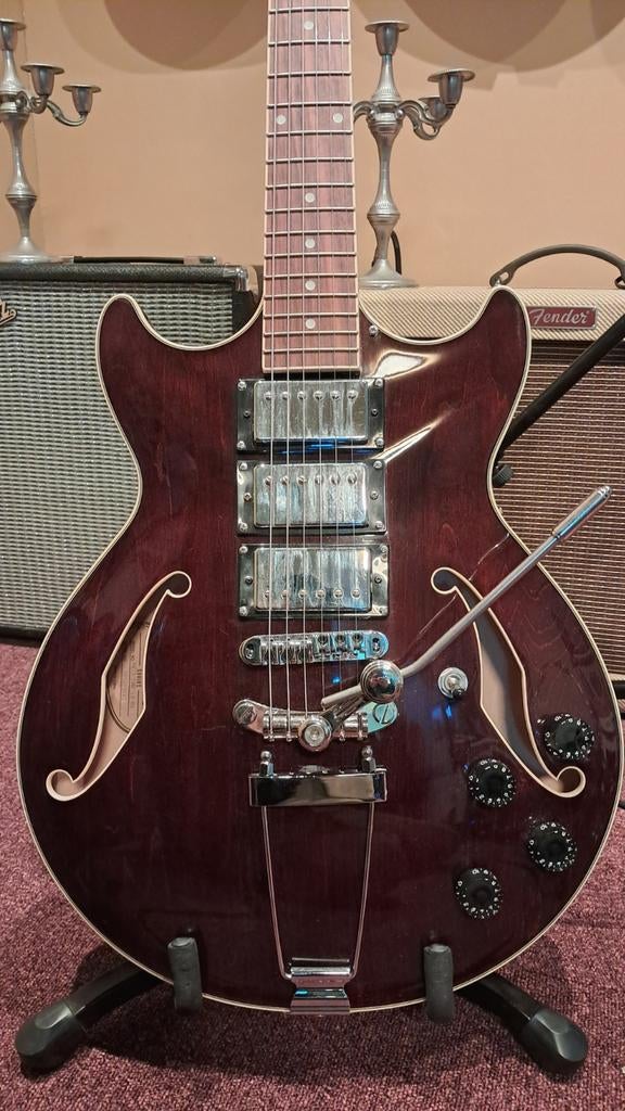 Ibanez Artcore met Duesenberg Tremolo en Dimarzio pickup, Ophalen of Verzenden, Zo goed als nieuw, Hollow body, Ibanez