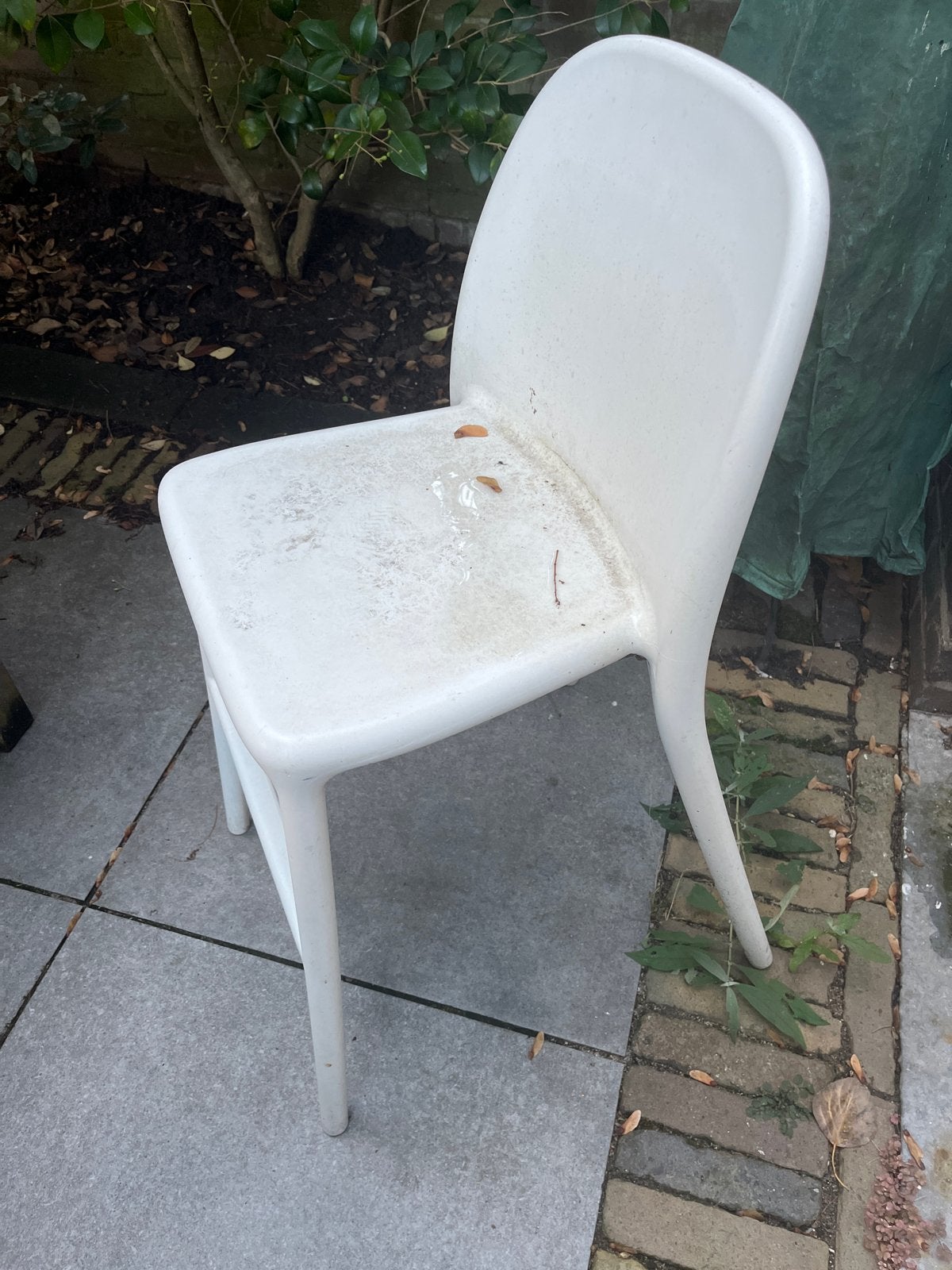 IKEA URBAN stoel, wit, kunststof, Tuin en Terras, Ophalen, Gebruikt, Kunststof