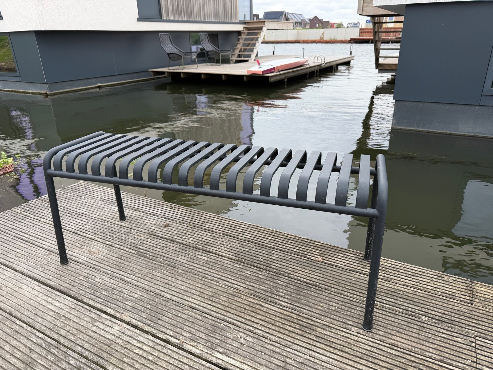 HAY Palisade Tuinbank - Antraciet 2 van 2, Tuin en Terras, Ophalen of Verzenden, Zo goed als nieuw, Metaal