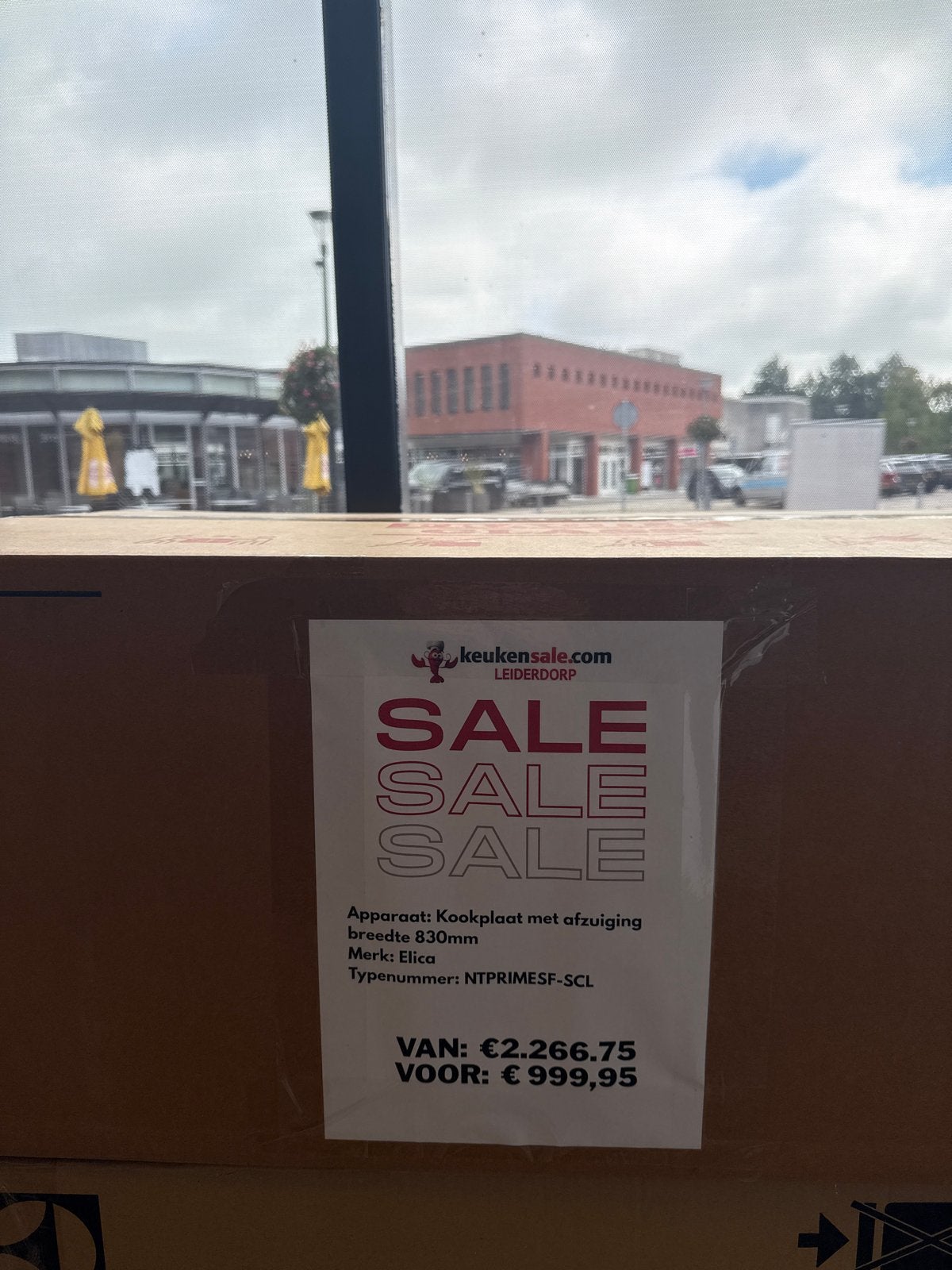 Elica Kookplaat met afzuiging 830mm - Nieuw in doos, Ophalen, Nieuw, Inbouw