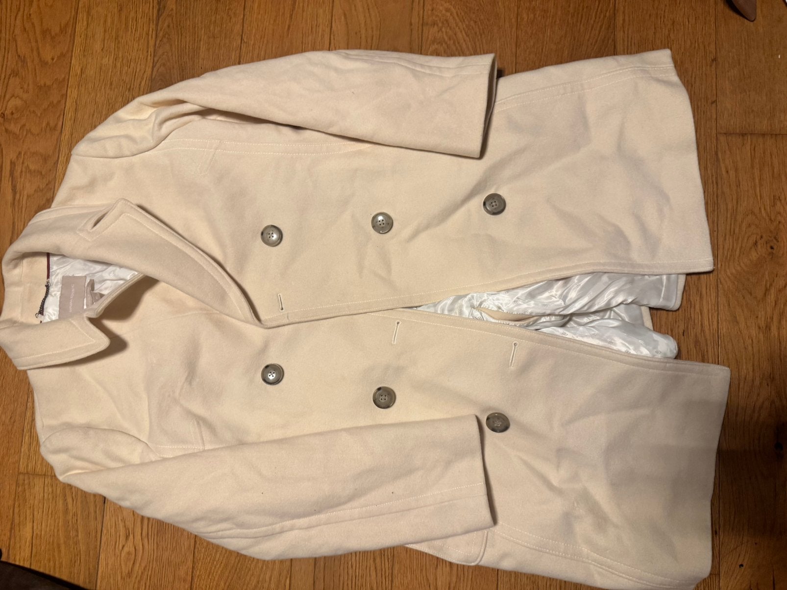 Banana Republic wollen jas creme xl, Kleding | Dames, Verzenden, Zo goed als nieuw, Maat 46/48 (XL) of groter, Wit